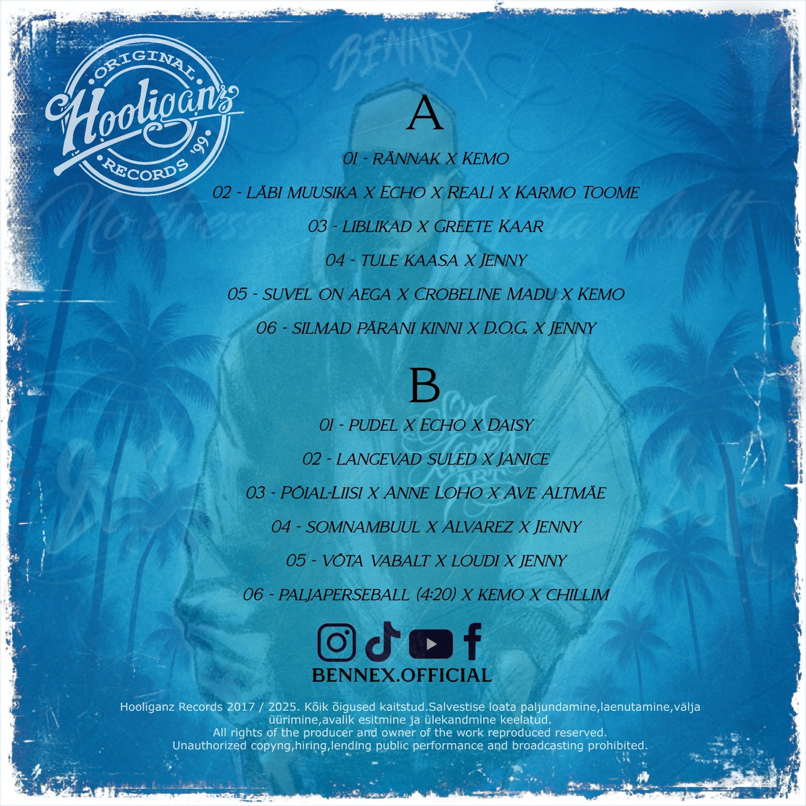 Bennex - Rajad Aastatest 2013 - 2017 Vol.1 (Special Edition Vinüül) - Image 3